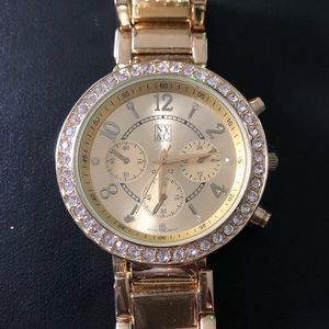 Gold Rhinestoned New York & Company Watch